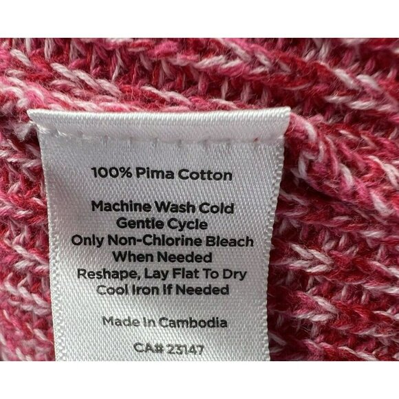 Talbots Sweater Women Pullover Colorful Size XL Pink Orange Pima Cotton Pullover - Picture 4 of 6